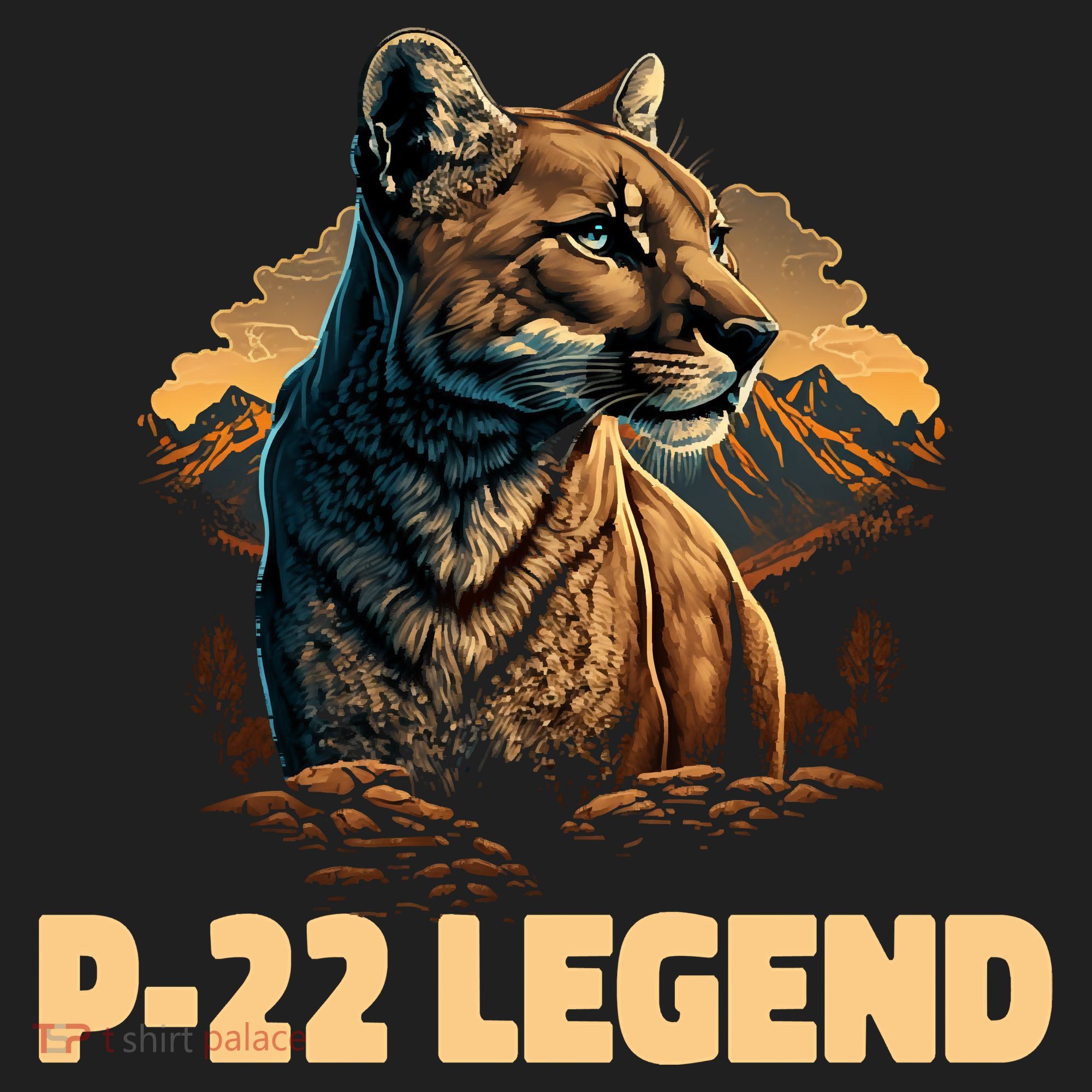 P22 Mountain Lion Silver Lake P22 Golf Towel