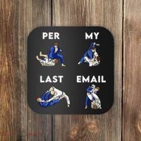 Per My Last Email Office Humor Meme Fight Punch Boxing Coaster thumb 0
