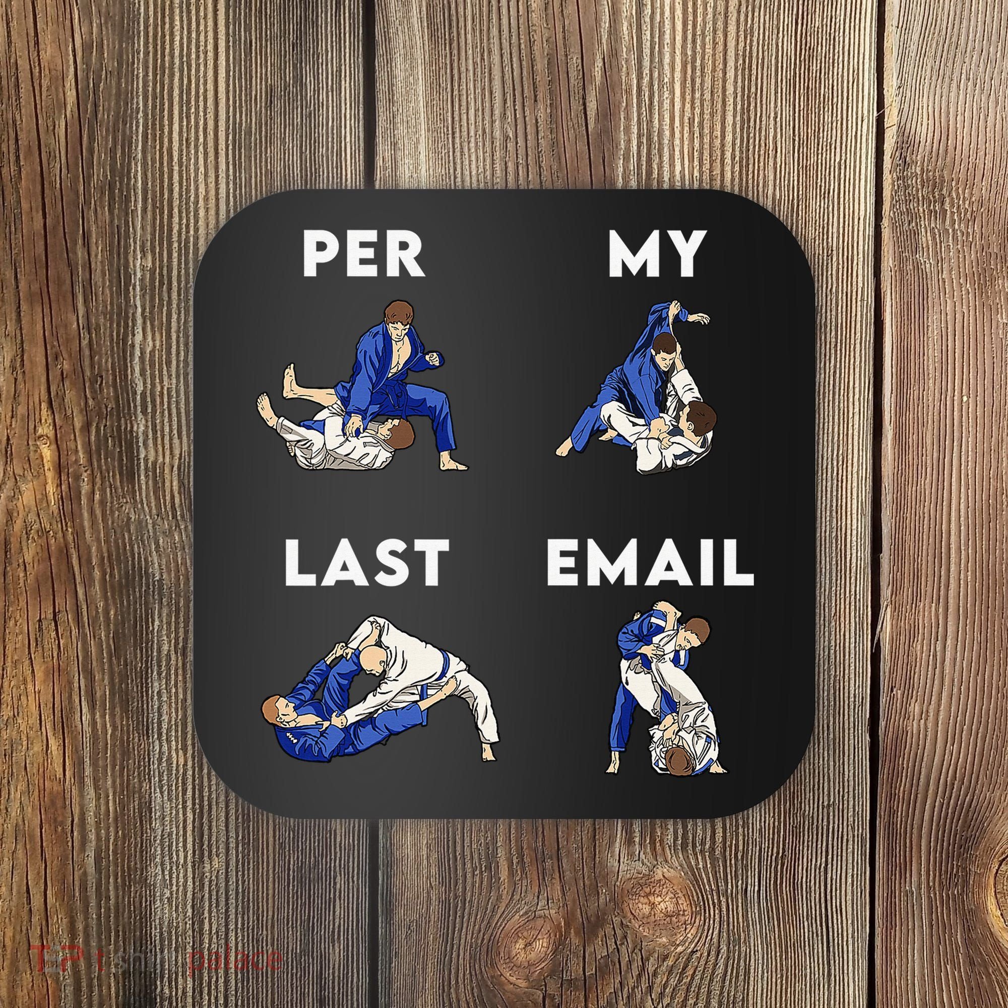 Per My Last Email Office Humor Meme Fight Punch Boxing Coaster