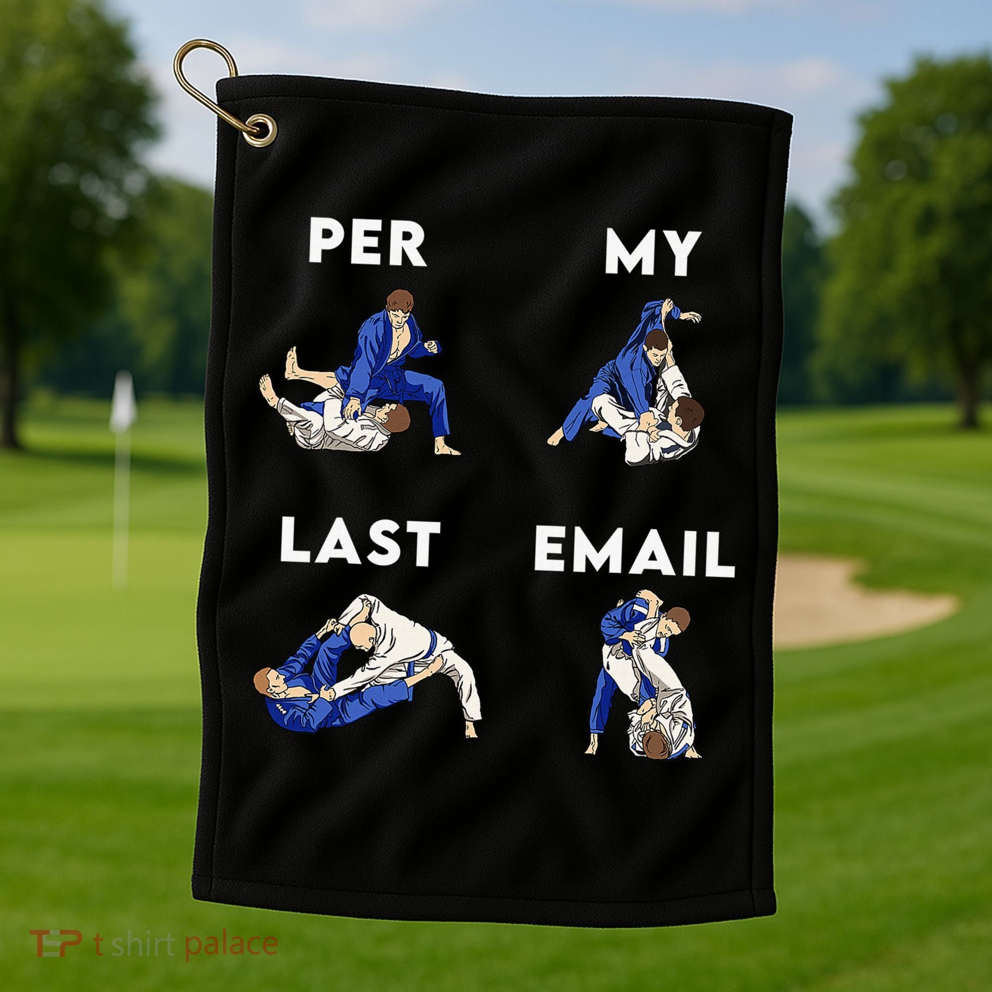 Per My Last Email Office Humor Meme Fight Punch Boxing Golf Towel