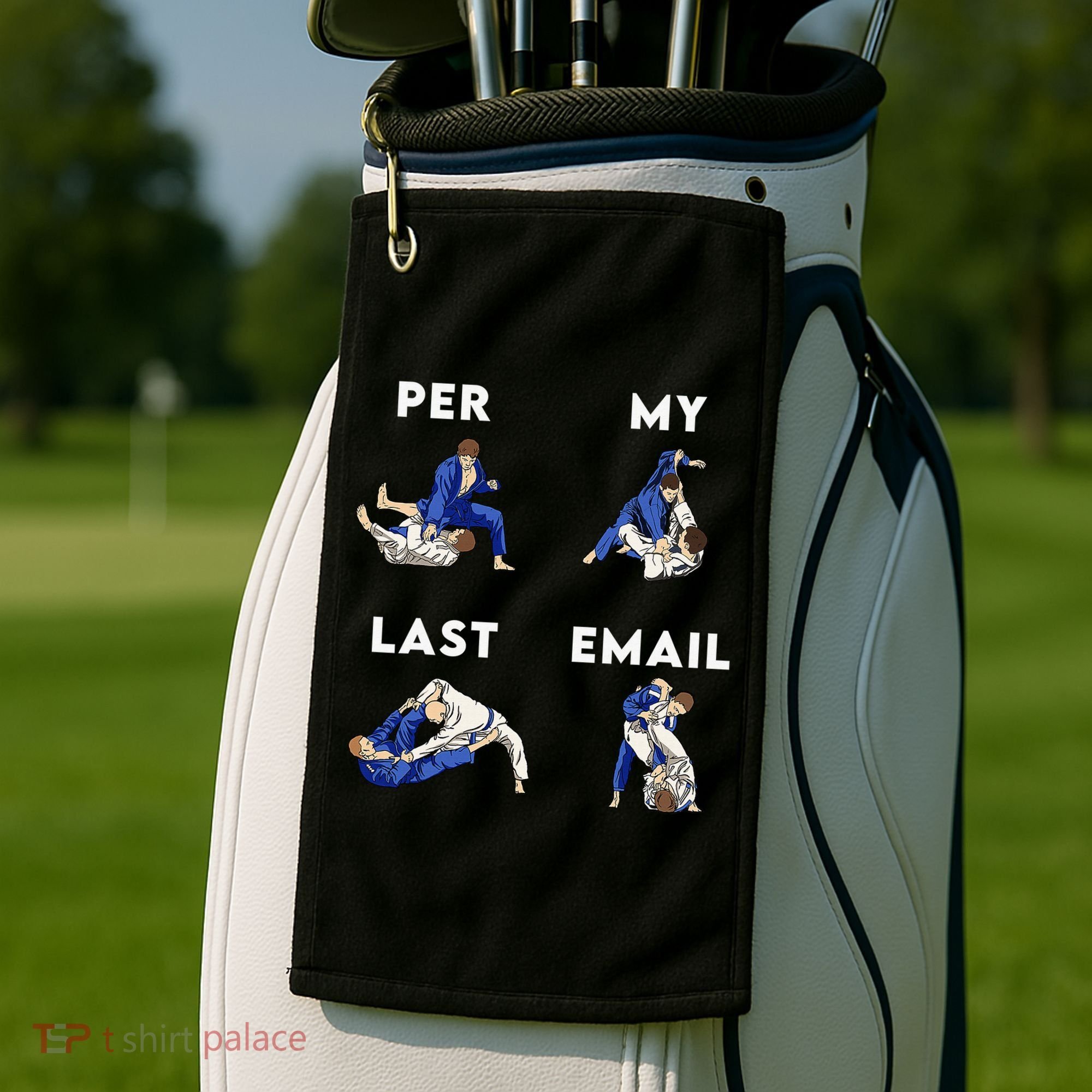 Per My Last Email Office Humor Meme Fight Punch Boxing Golf Towel