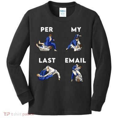 Per My Last Email Office Humor Meme Fight Punch Boxing Kids Long Sleeve Shirt