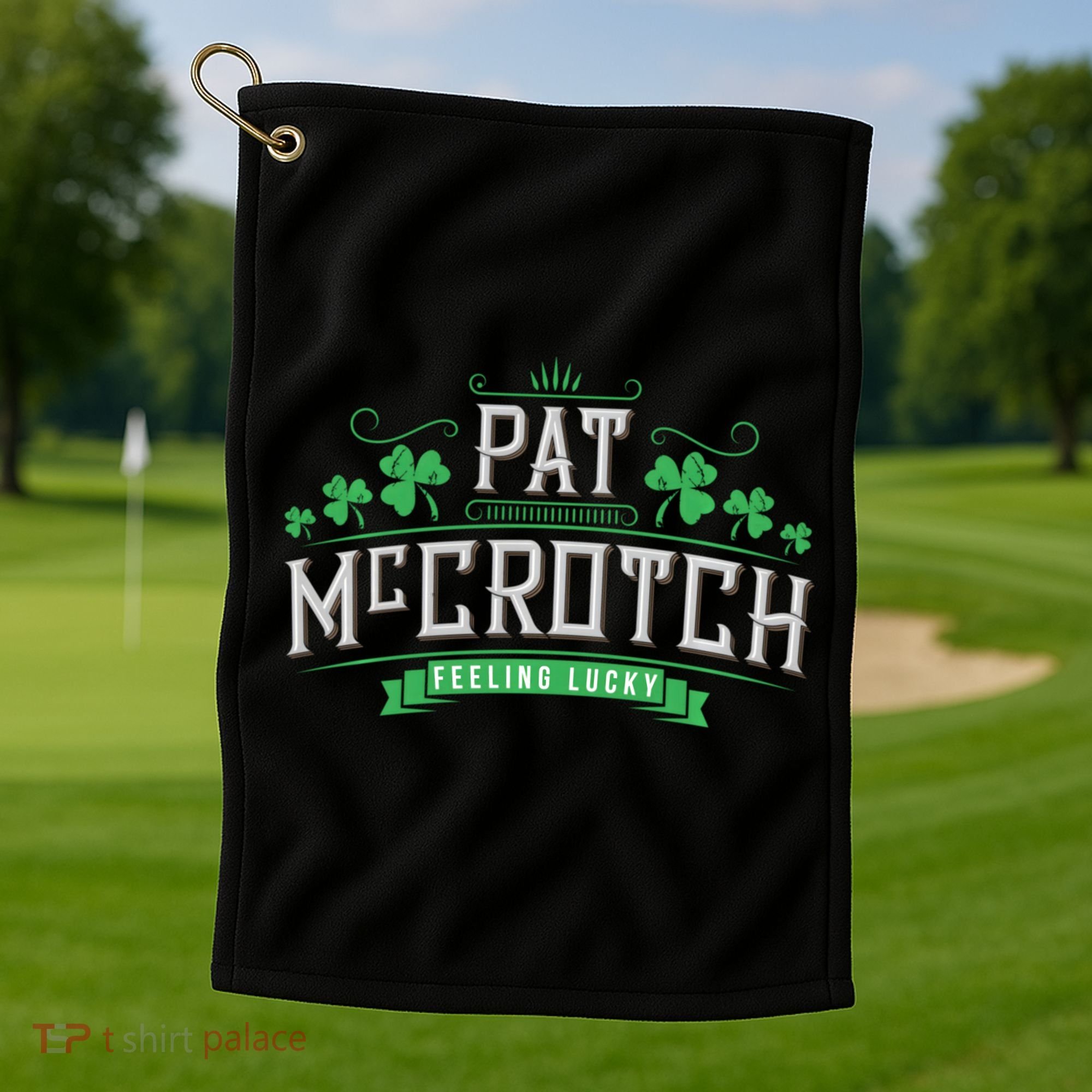 Pat Mccrotch Luck Of The Irish Funny St Patricks Day Golf Towel