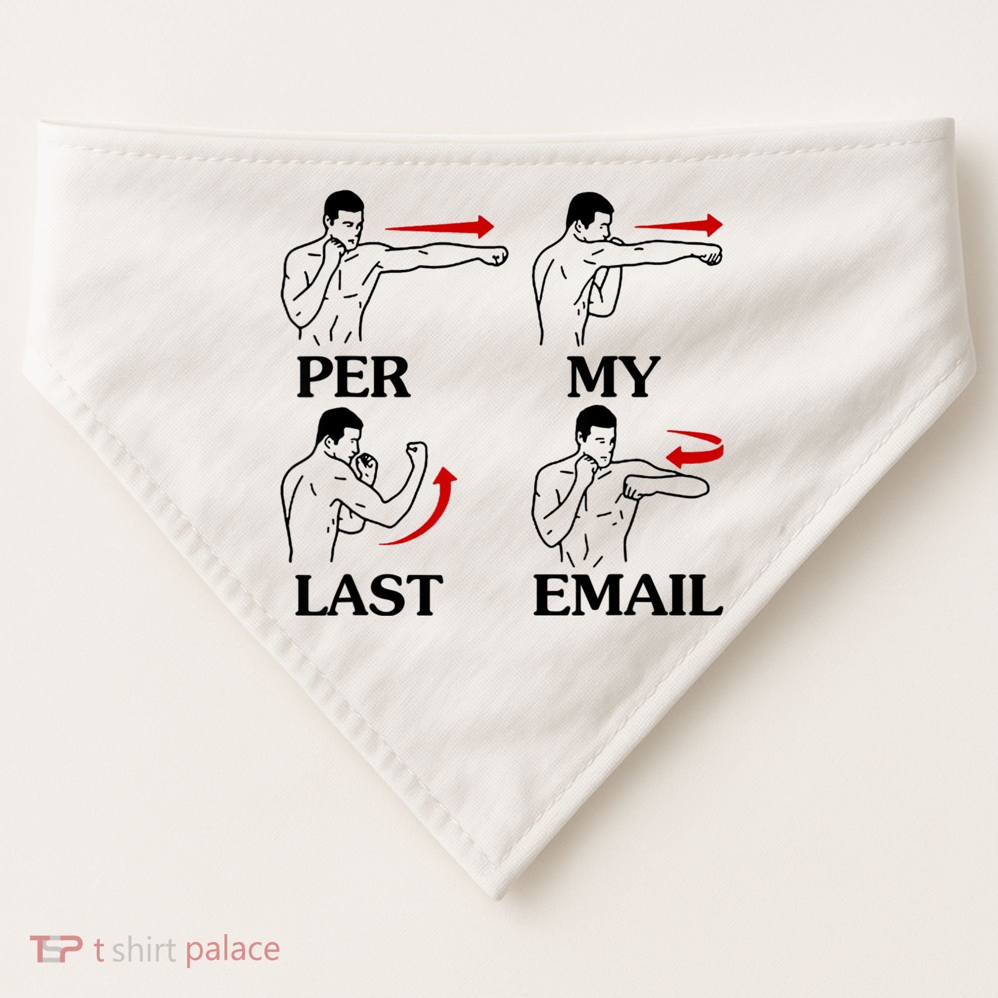 Per My Last Email Funny Men Costumed USA-Made Doggie Bandana