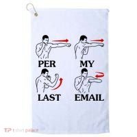 Per My Last Email Funny Men Costumed Golf Towel thumb 0