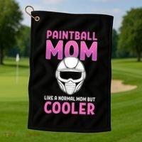 Paintball Mom Like A Normal Mom But Cooler Gift Paintballer Meaningful Gift Golf Towel thumb 1