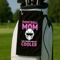 Paintball Mom Like A Normal Mom But Cooler Gift Paintballer Meaningful Gift Golf Towel thumb 2