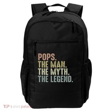 Pops Myth Legend Design Funny Fathers Day Pops Funny Gift Backpack