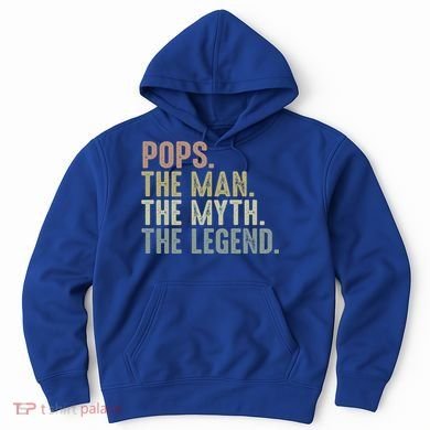 Pops Myth Legend Design Funny Fathers Day Pops Funny Gift Hoodie
