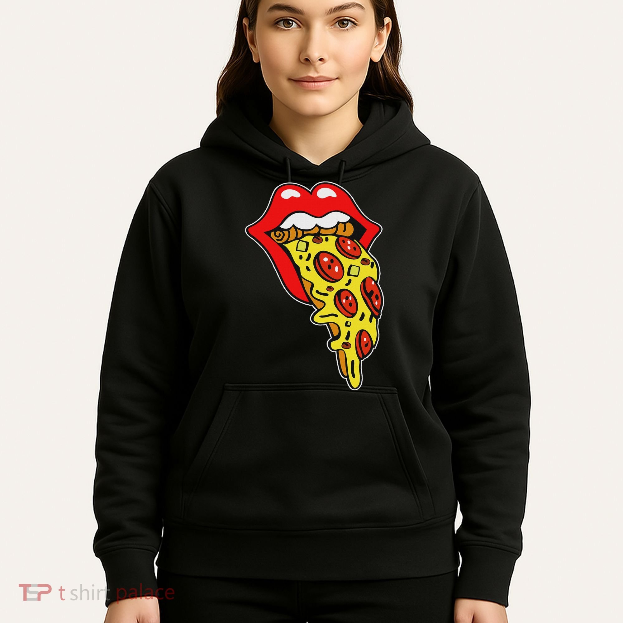 Pizza Mouth Lips Hoodie