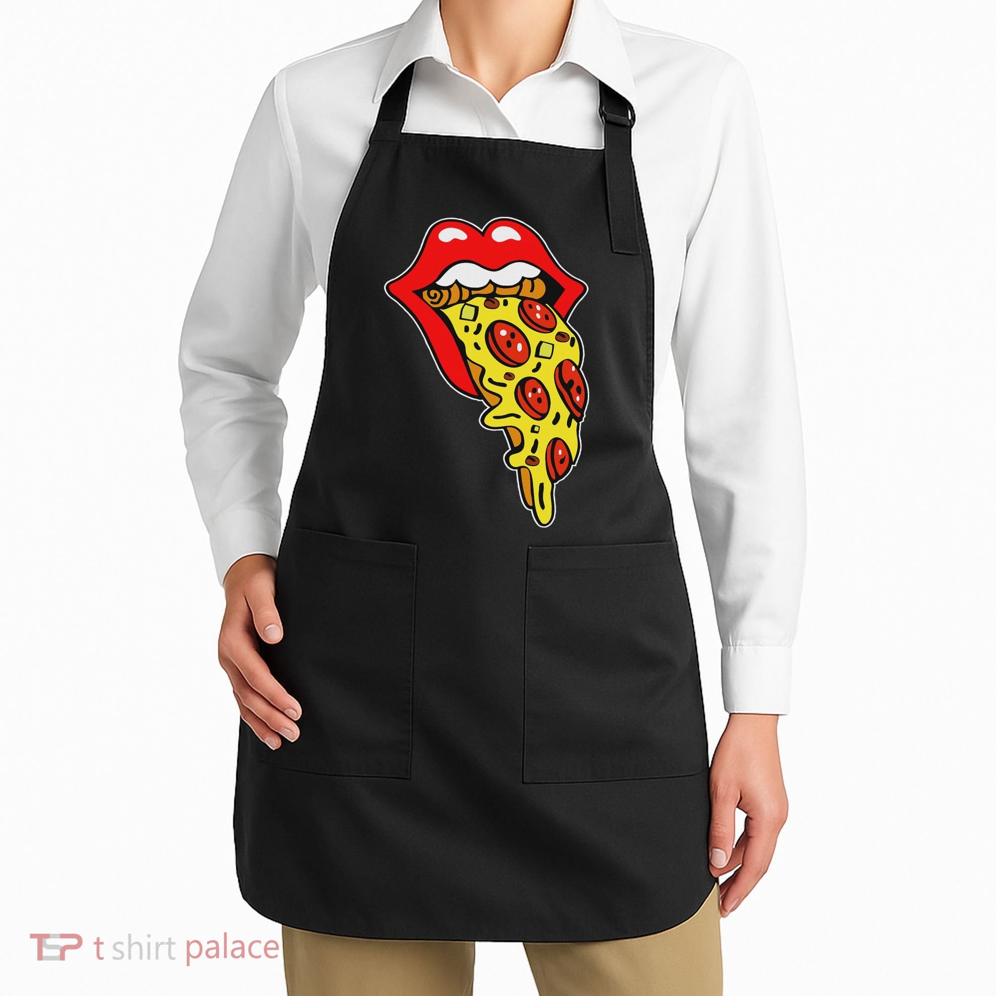 Pizza Mouth Lips Apron