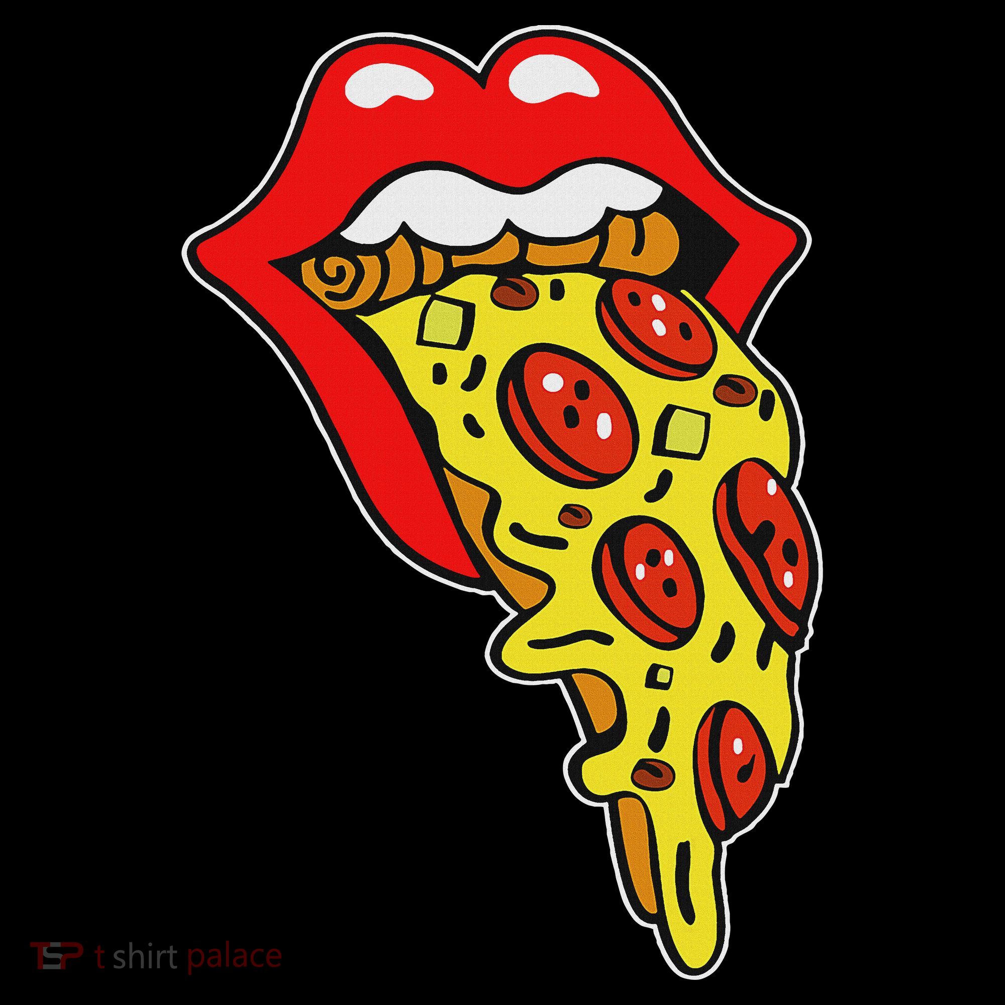 Pizza Mouth Lips Apron