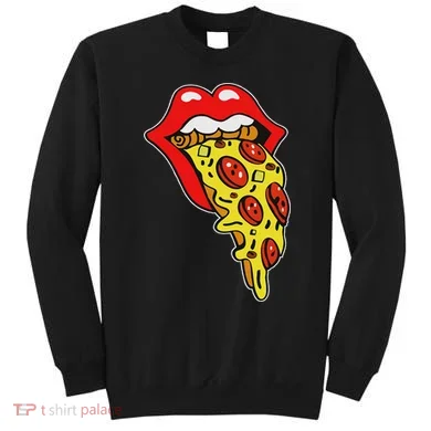 Pizza Mouth Lips Sweatshirt