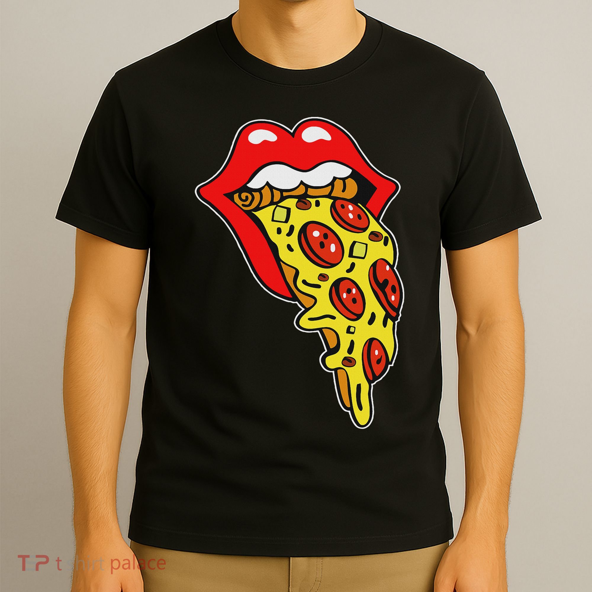 Pizza Mouth Lips T-Shirt