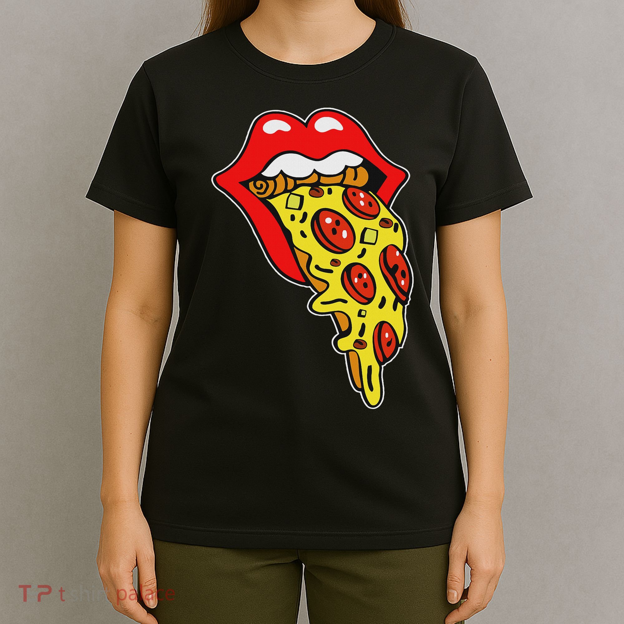 Pizza Mouth Lips T-Shirt