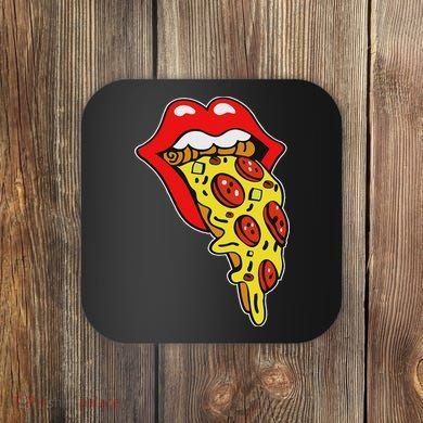 Pizza Mouth Lips Coaster
