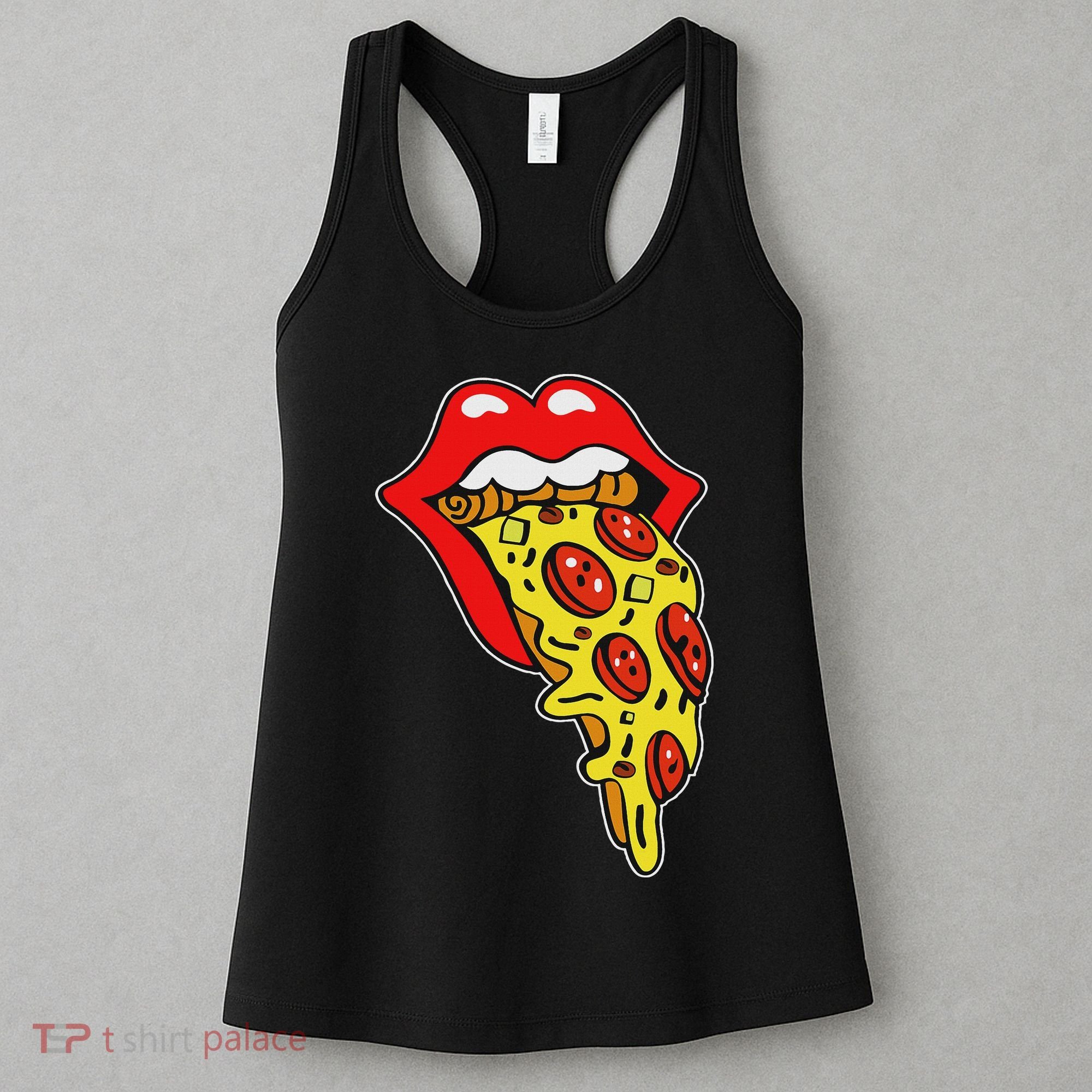 Pizza Mouth Lips Women's Tank Top