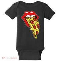 Pizza Mouth Lips Baby Bodysuit thumb 0