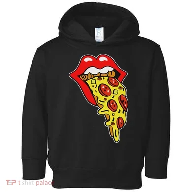 Pizza Mouth Lips Toddler Hoodie