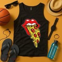 Pizza Mouth Lips Tank Top thumb 4