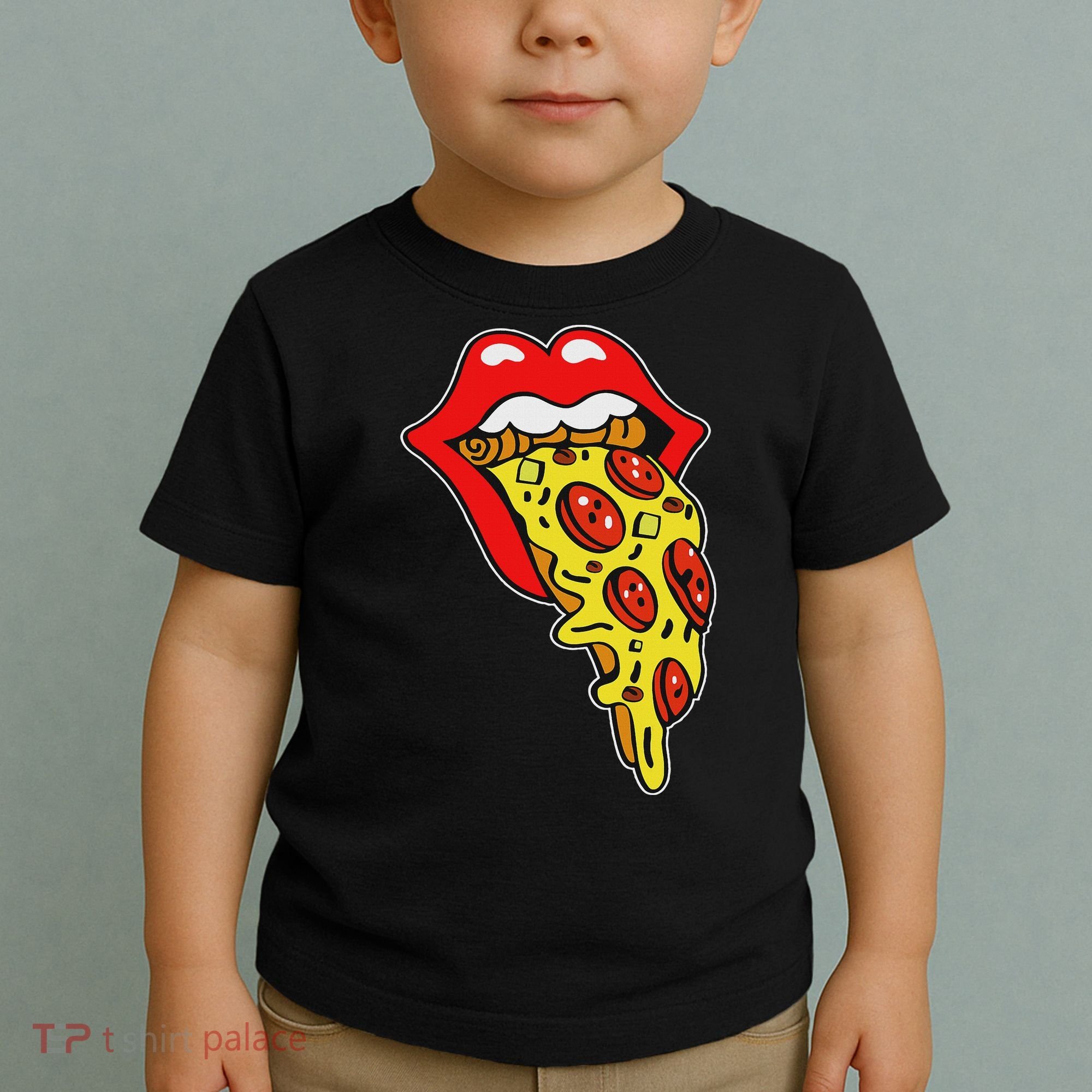 Pizza Mouth Lips Toddler T-Shirt