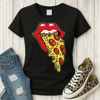 Pizza Mouth Lips Women's T-Shirt thumb 3