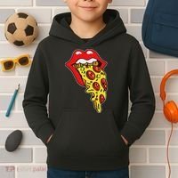 Pizza Mouth Lips Kids Hoodie thumb 2