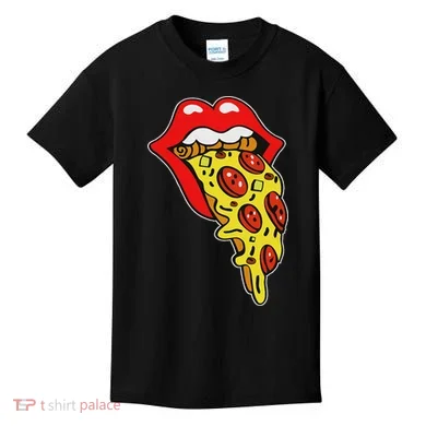 Pizza Mouth Lips Kids T-Shirt