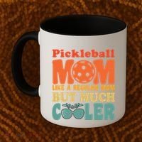 Pickleball Mom Like A Regular Mom Cool Funny Pickleball Gift Coffee Mug thumb 2
