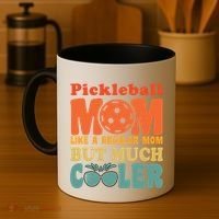 Pickleball Mom Like A Regular Mom Cool Funny Pickleball Gift Coffee Mug thumb 4
