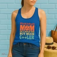 Pickleball Mom Like A Regular Mom Cool Funny Pickleball Gift Women's Tank Top thumb 2