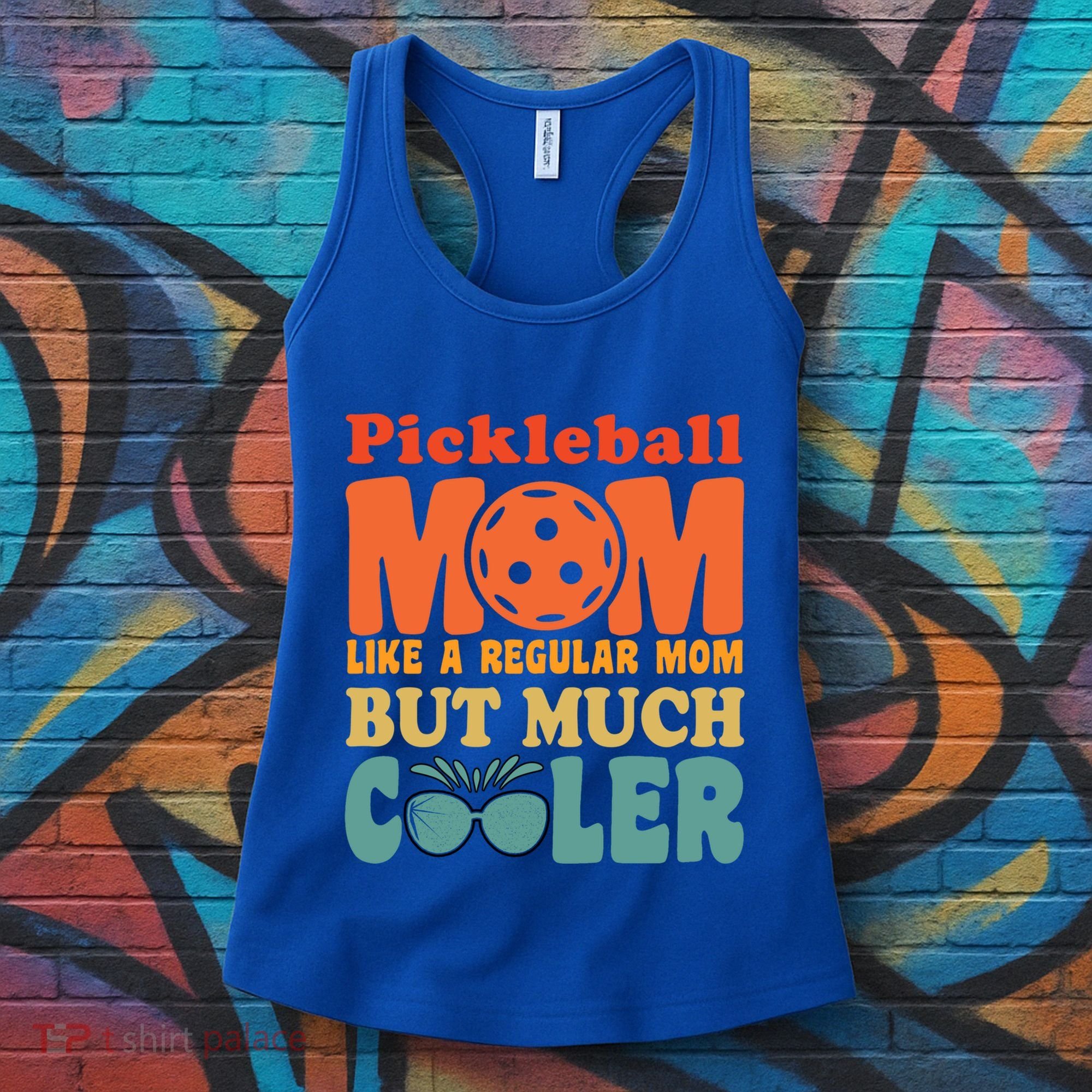 Pickleball Mom Like A Regular Mom Cool Funny Pickleball Gift Women's Tank Top