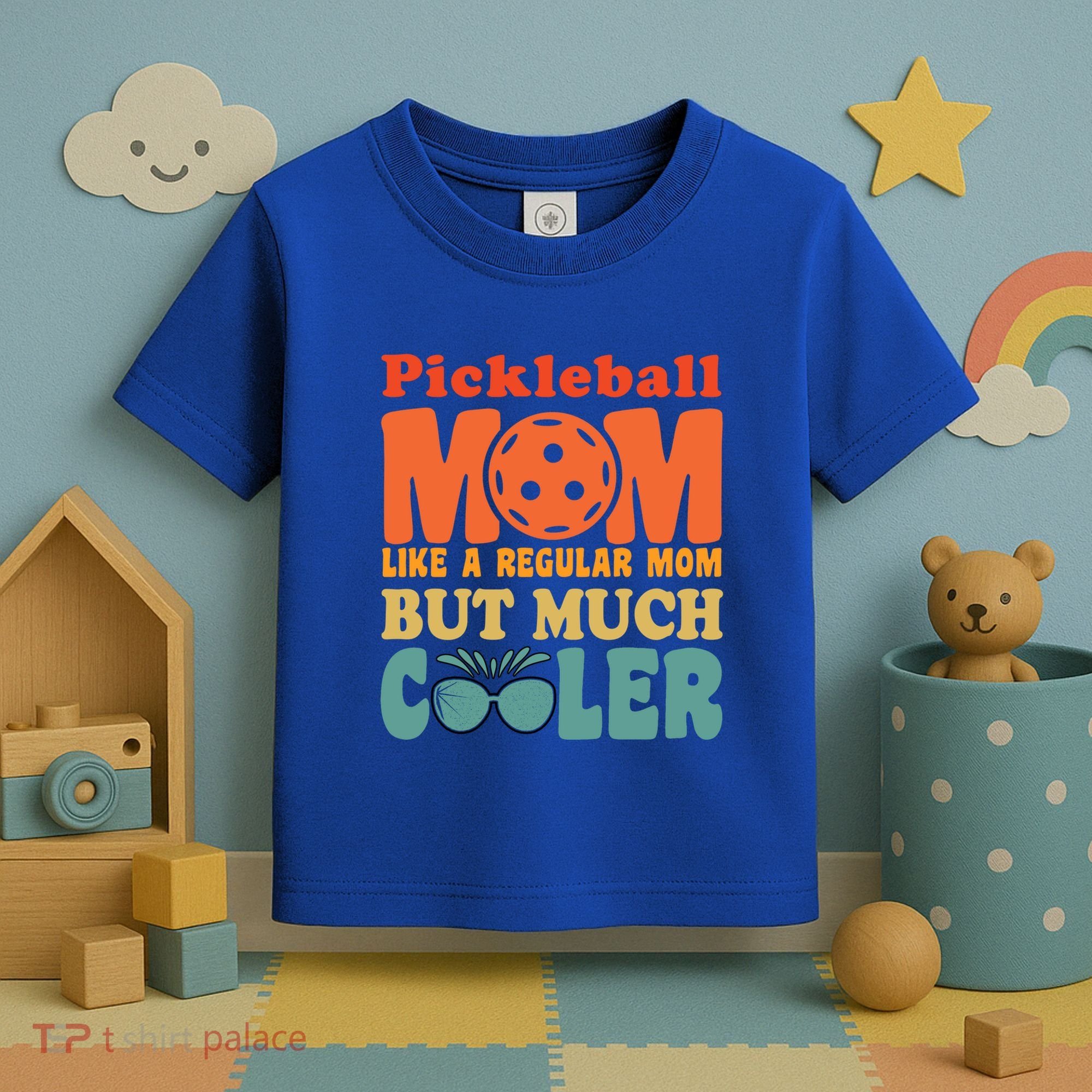 Pickleball Mom Like A Regular Mom Cool Funny Pickleball Gift Toddler T-Shirt