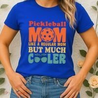 Pickleball Mom Like A Regular Mom Cool Funny Pickleball Gift Women's T-Shirt thumb 2