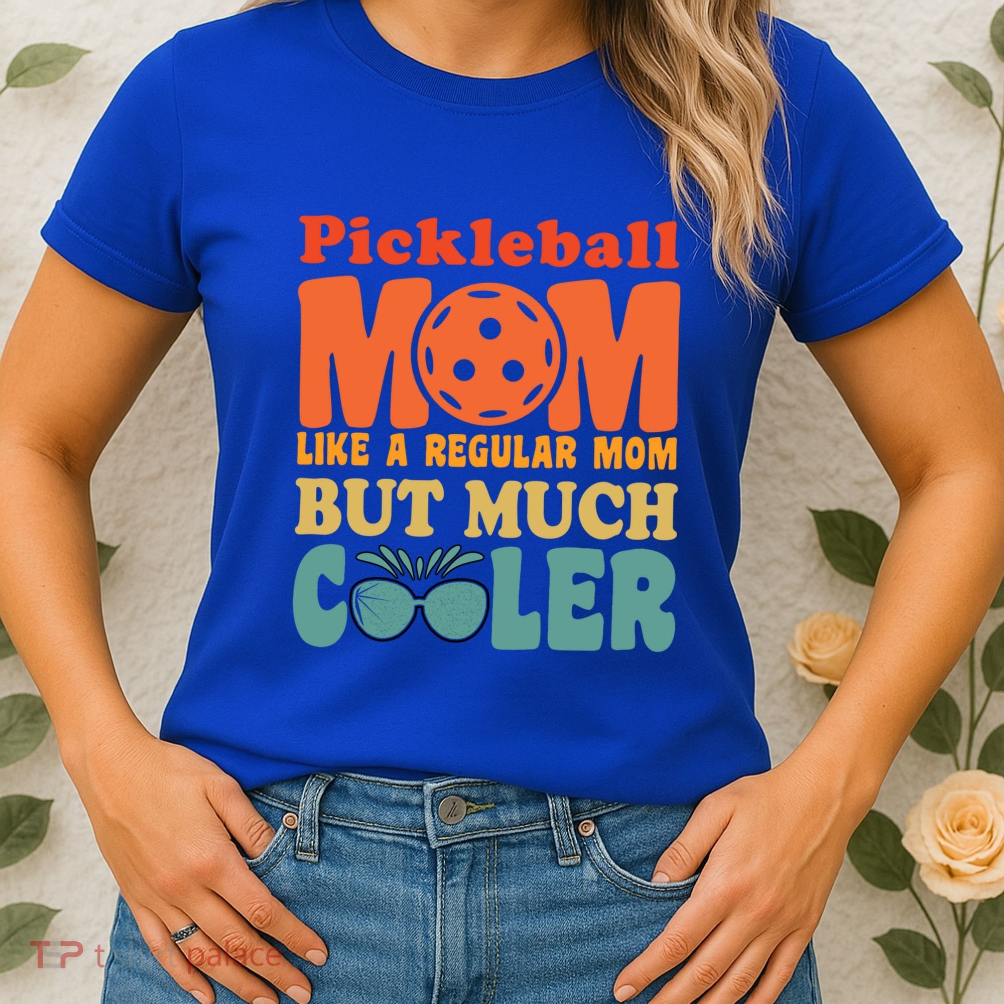 Pickleball Mom Like A Regular Mom Cool Funny Pickleball Gift Women's T-Shirt
