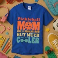 Pickleball Mom Like A Regular Mom Cool Funny Pickleball Gift Kids T-Shirt thumb 3