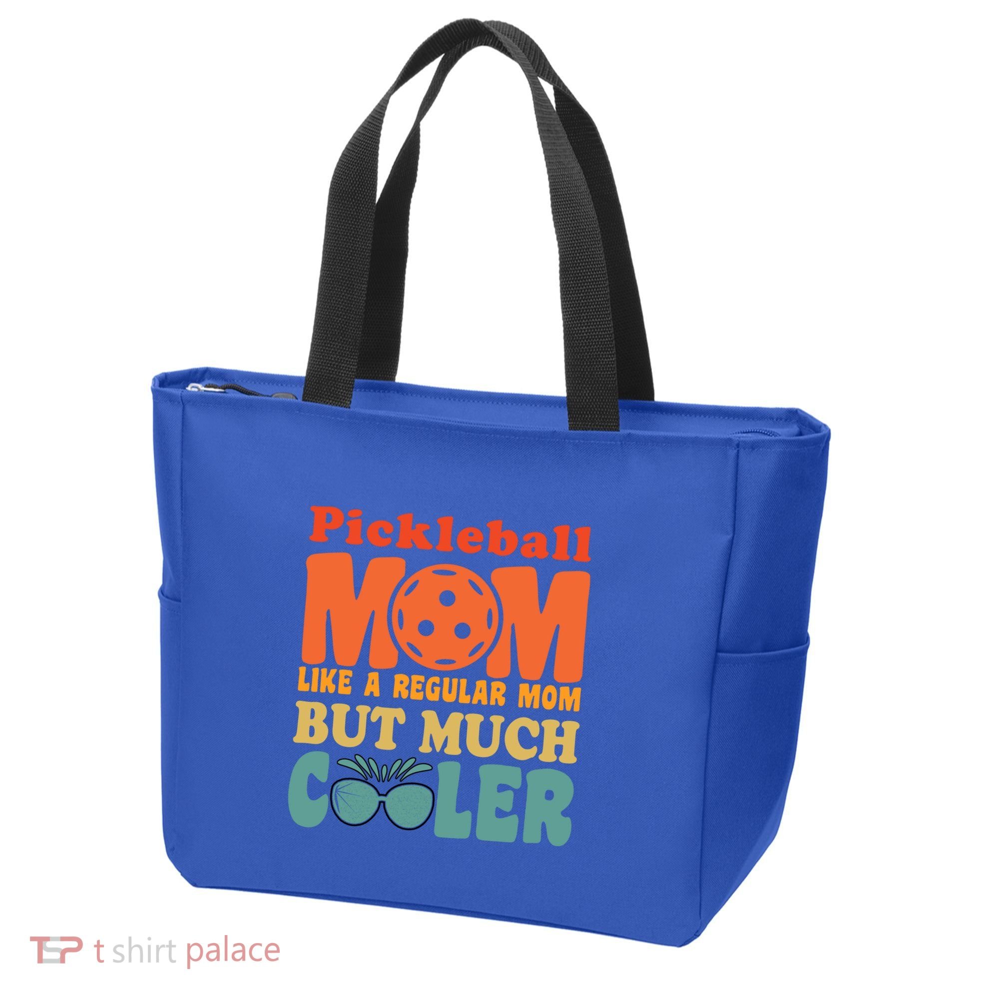 Pickleball Mom Like A Regular Mom Cool Funny Pickleball Gift Tote Bag