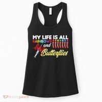 Phlebotomy My Life Is Rainbows Butterflies Phlebotomist Women's Tank Top thumb 0