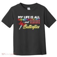 Phlebotomy My Life Is Rainbows Butterflies Phlebotomist Toddler T-Shirt thumb 0