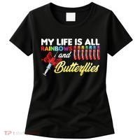 Phlebotomy My Life Is Rainbows Butterflies Phlebotomist Women's T-Shirt thumb 0