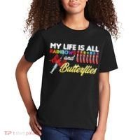 Phlebotomy My Life Is Rainbows Butterflies Phlebotomist Kids T-Shirt thumb 2