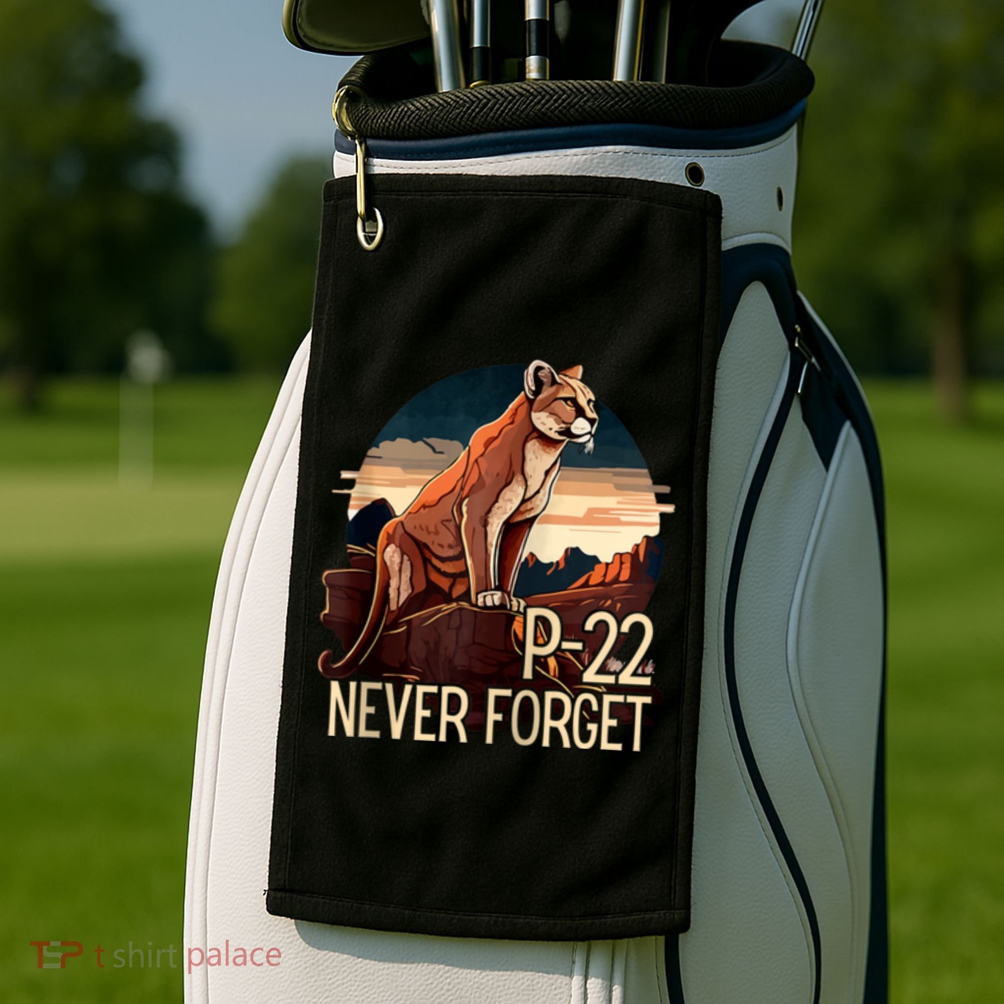 P22 Mountain Lion Never Forget P22 Golf Towel