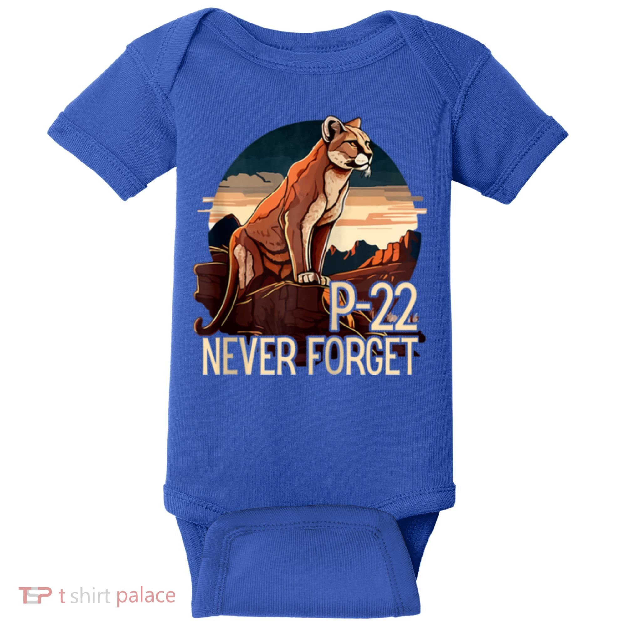 P22 Mountain Lion Never Forget P22 Baby Bodysuit