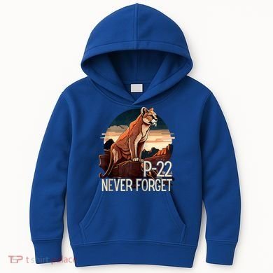 P22 Mountain Lion Never Forget P22 Kids Hoodie