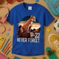 P22 Mountain Lion Never Forget P22 Kids T-Shirt thumb 3