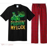 Pushing My Luck Funny Wheel Loader St Paddy’S Day Meaningful Gift Pajama Set thumb 0