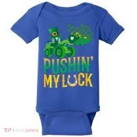 Pushing My Luck Funny Wheel Loader St Paddy’S Day Meaningful Gift Baby Bodysuit thumb 0