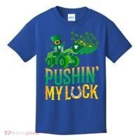 Pushing My Luck Funny Wheel Loader St Paddy’S Day Meaningful Gift Kids T-Shirt thumb 0