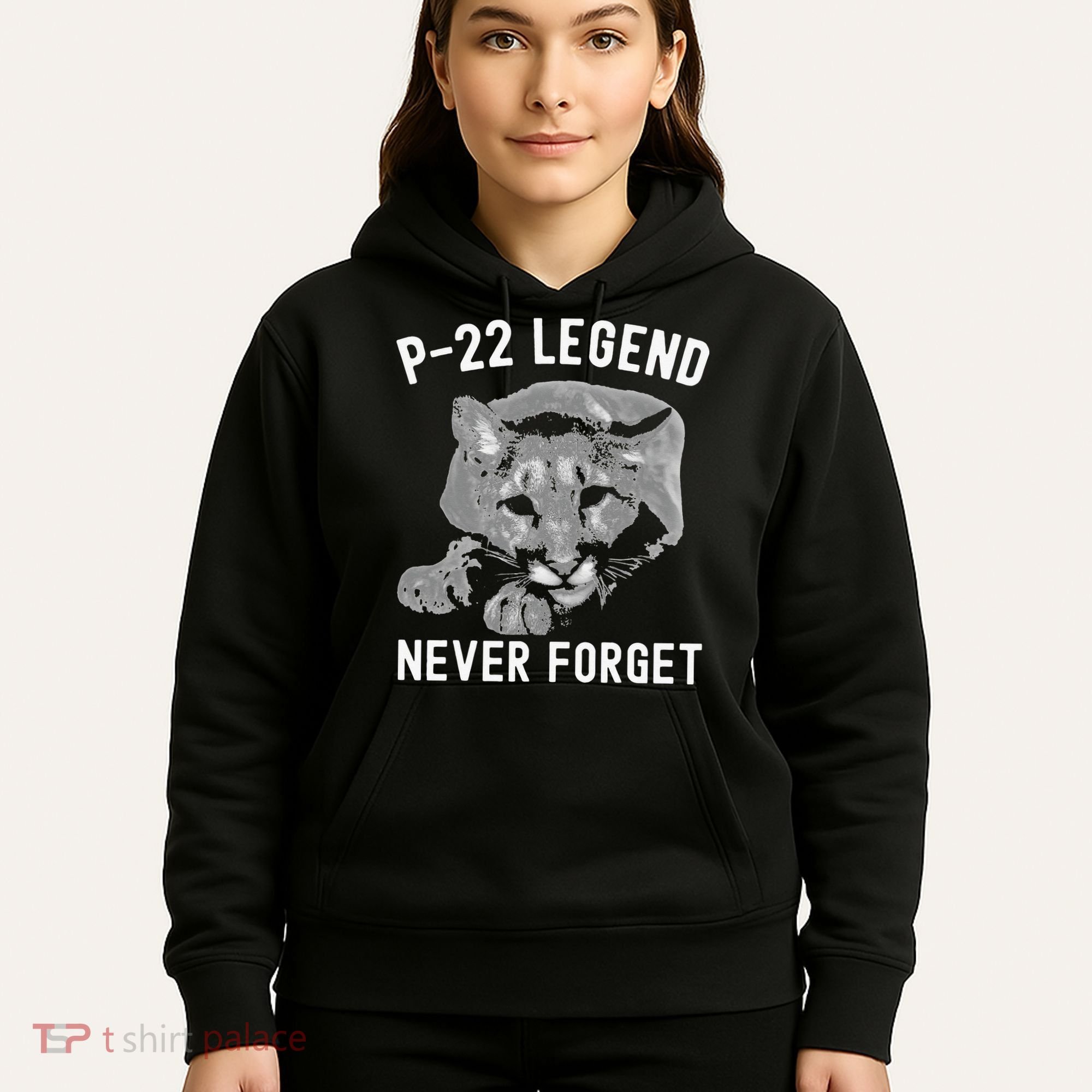 P-22 Mountain Lion Never Forget P-22 Exotic Animals Hoodie
