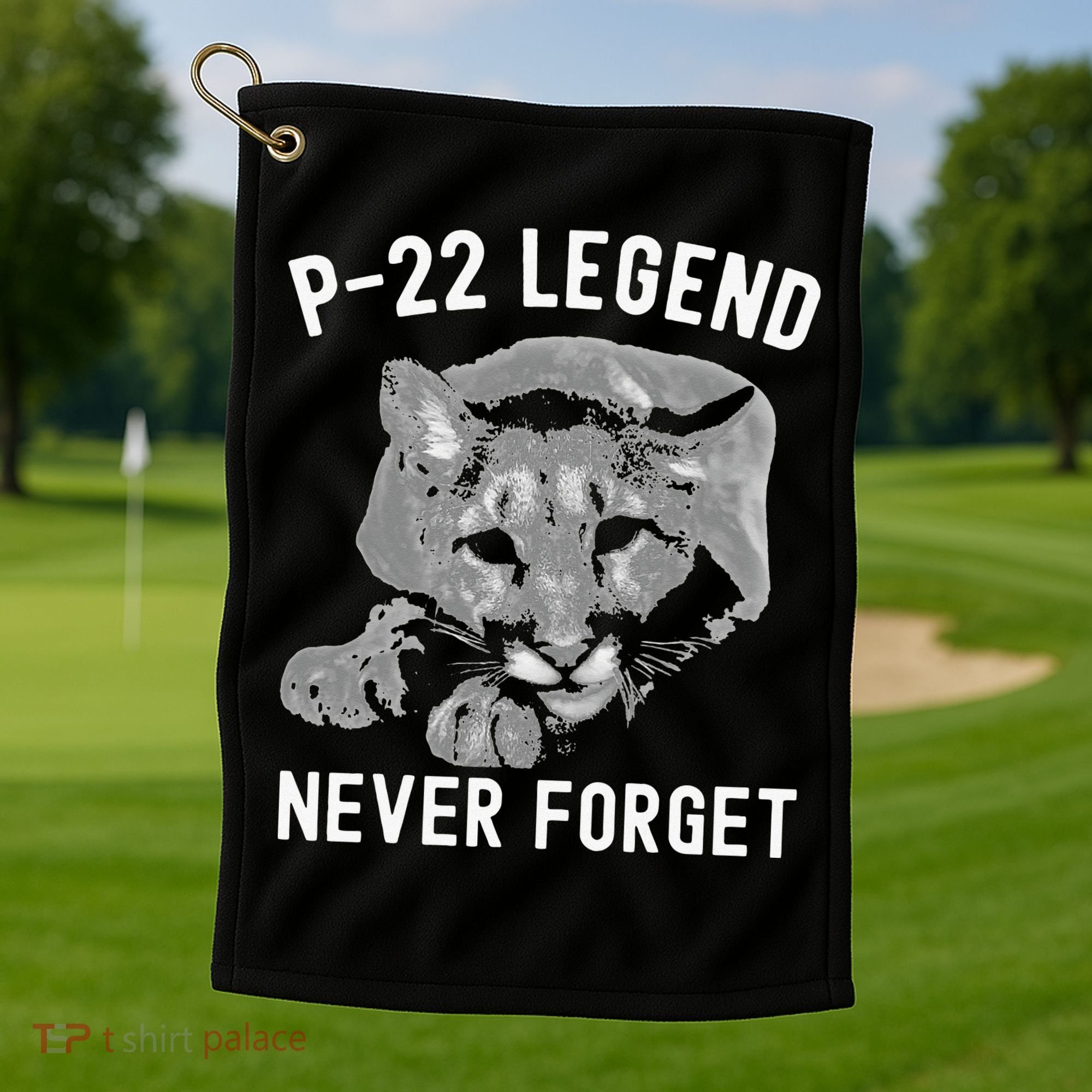 P-22 Mountain Lion Never Forget P-22 Exotic Animals Golf Towel